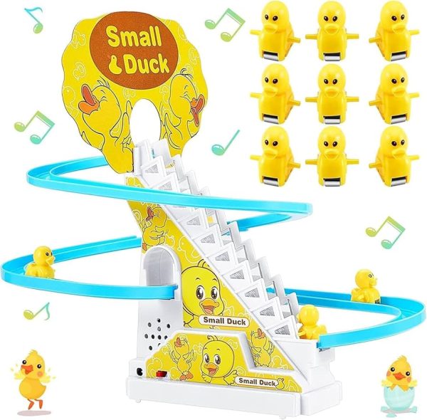 Small Duck Slide Toy Set | Funny Automatic Stair-Climbing Duck - Image 2